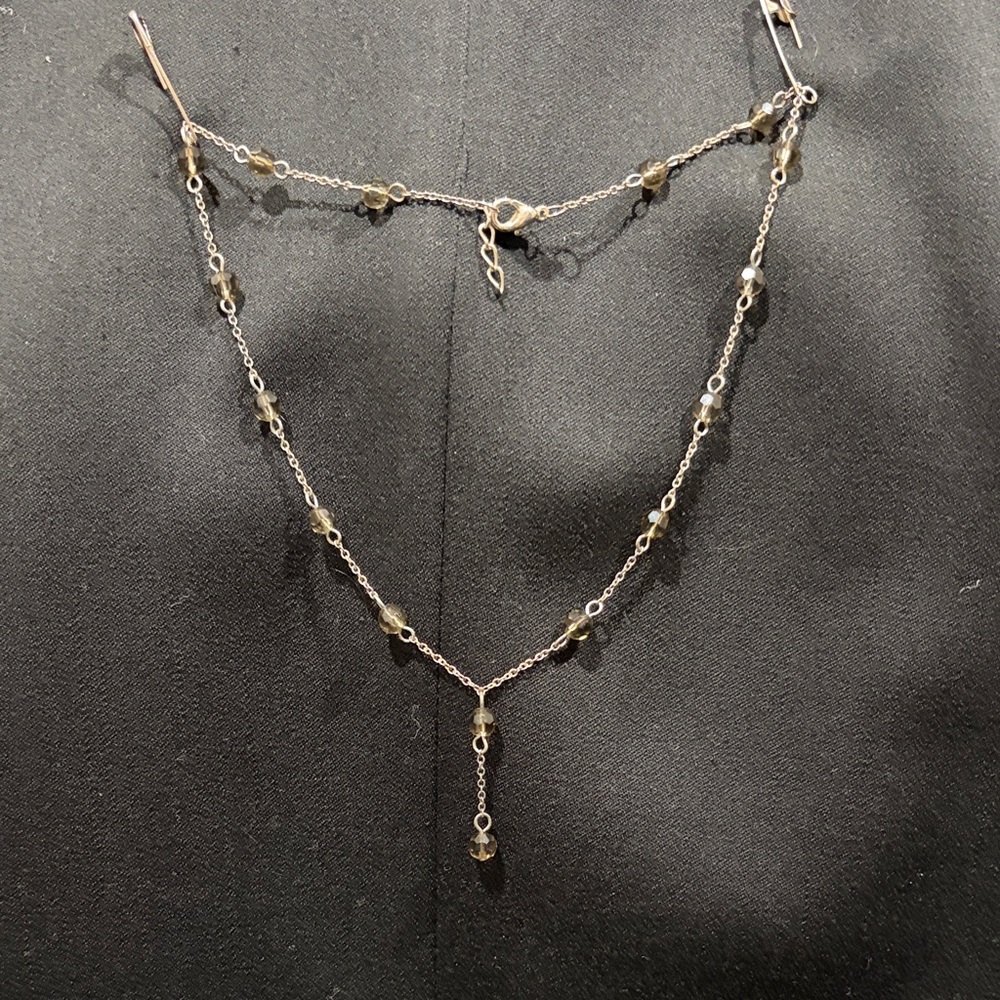 LOFT Silver and Gold Beaded Necklace